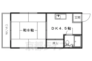 1DKの間取り画像