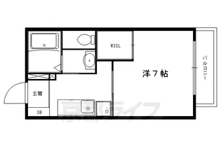 ラ・パレット聖護院【203号室】の間取り