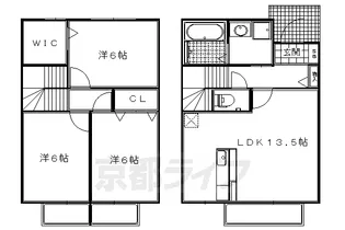 ボナール岩倉【1階】の間取り