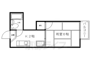 ヴィラ・ブルーエB【202号室】の間取り