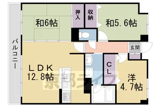 サントハイム北白川【403号室】の間取り