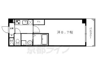 ティーズ・カサ北白川【504号室】の間取り