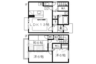 パストラル木野【1階】の間取り