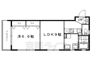 ウィステリア弐番館【406号室】の間取り