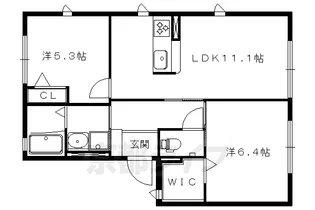 メゾン・ド・アン【203号室】の間取り