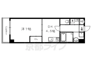 京都府京都市左京区下鴨東本町【マンション】の間取り