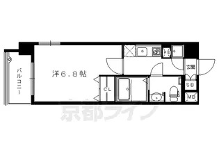 アクアプレイス京都聖護院【7階】の間取り