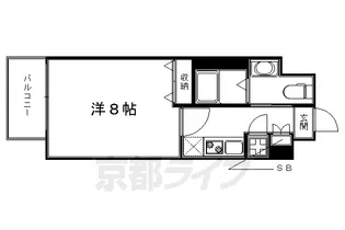 「レジディア洛北」【4階】の間取り