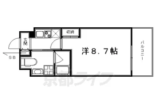 レジディア洛北【2階】の間取り