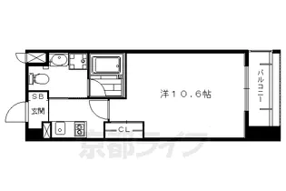 「レジディア洛北」【3階】の間取り