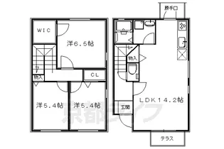 フォーシーズンズ宝ヶ池【107号室】の間取り