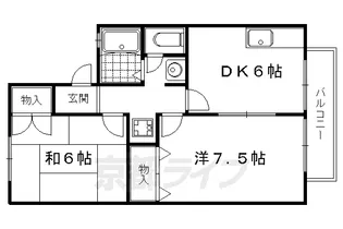 ディアコート【202号室】の間取り