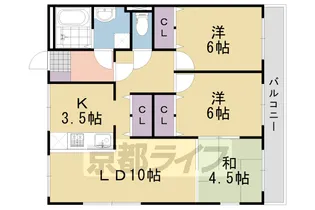 GRAND大山崎【204号室】の間取り