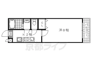 ルシール二条【203号室】の間取り