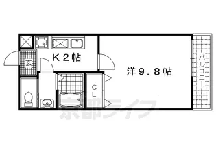 ルシール二条【303号室】の間取り