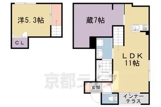 Belle Lead太秦 花水木【103号室】の間取り
