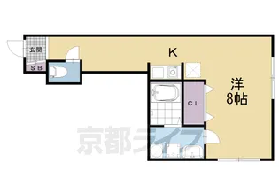 綾小路アパートメント【302号室】の間取り