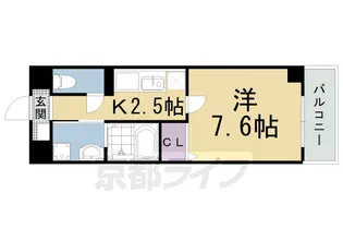 ミスター・キーズ西院【6階】の間取り