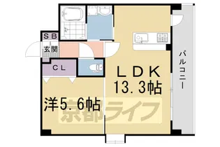 クレアドーレ京都二条【2階】の間取り