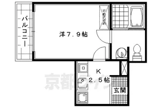 ソーシア西院【2階】の間取り