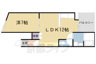 京都府京都市右京区太秦堀ケ内町【マンション】の間取り