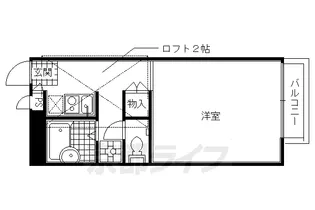 レオパレスたちばな【203号室】の間取り