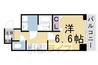 アスヴェル京都二条駅前【10階】の間取り