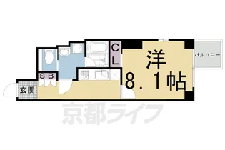 アスヴェル京都二条駅前【4階】の間取り