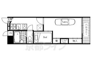 レオパレスアルモニ3番館【1階】の間取り