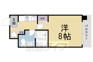 京都府京都市右京区西院東貝川町【マンション】の間取り