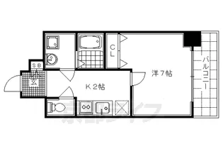 アスヴェル京都外大前【11階】の間取り