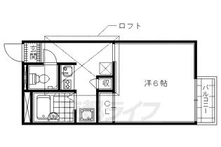 京都府京都市右京区太秦朱雀町【アパート】の間取り