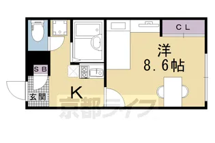 レオパレスアルモニ2番館【3階】の間取り
