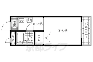 コーポ三和【5階】の間取り