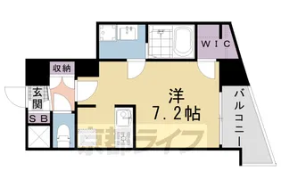 ライジングコート京都西院フロンティアⅡ【11階】の間取り