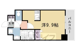 ライジングコート京都西院フロンティアⅡ【801号室】の間取り