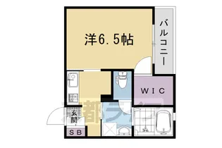 ラメール五条【202号室】の間取り