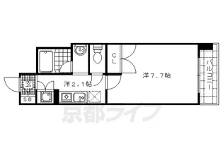 ベラジオ四条大宮【7階】の間取り