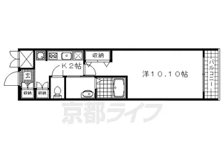 アルティス西京極【302号室】の間取り