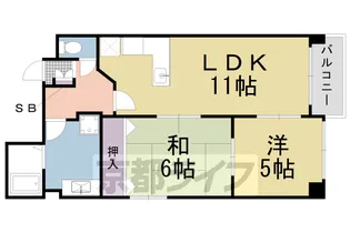京都府京都市中京区西ノ京下合町【マンション】の間取り