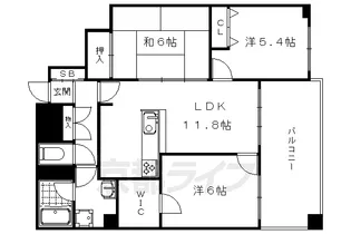 デ・リード京都西院【2階】の間取り