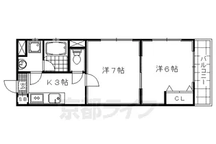 アンクル丹波口【102号室】の間取り
