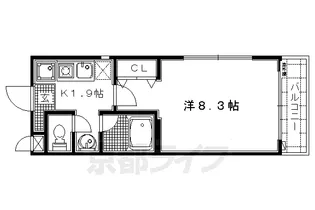 オフージュ・葛野【105号室】の間取り