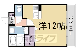 コリーナ宇多野【102号室】の間取り