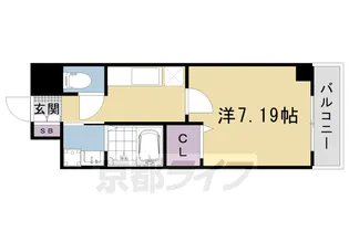 ベリエ太秦【3階】の間取り