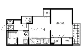 メゾン壬生【1階】の間取り