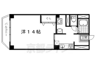 二条プラザ【708号室】の間取り