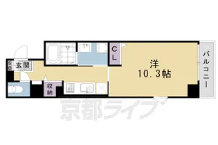 京都府京都市下京区七条御所ノ内南町【マンション】の間取り