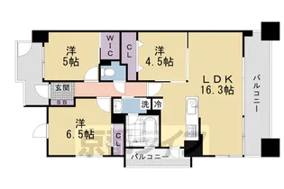 京都府京都市右京区西京極北庄境町【マンション】の間取り