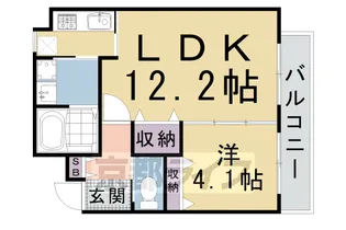 ハルチェルーナ・二条【103号室】の間取り
